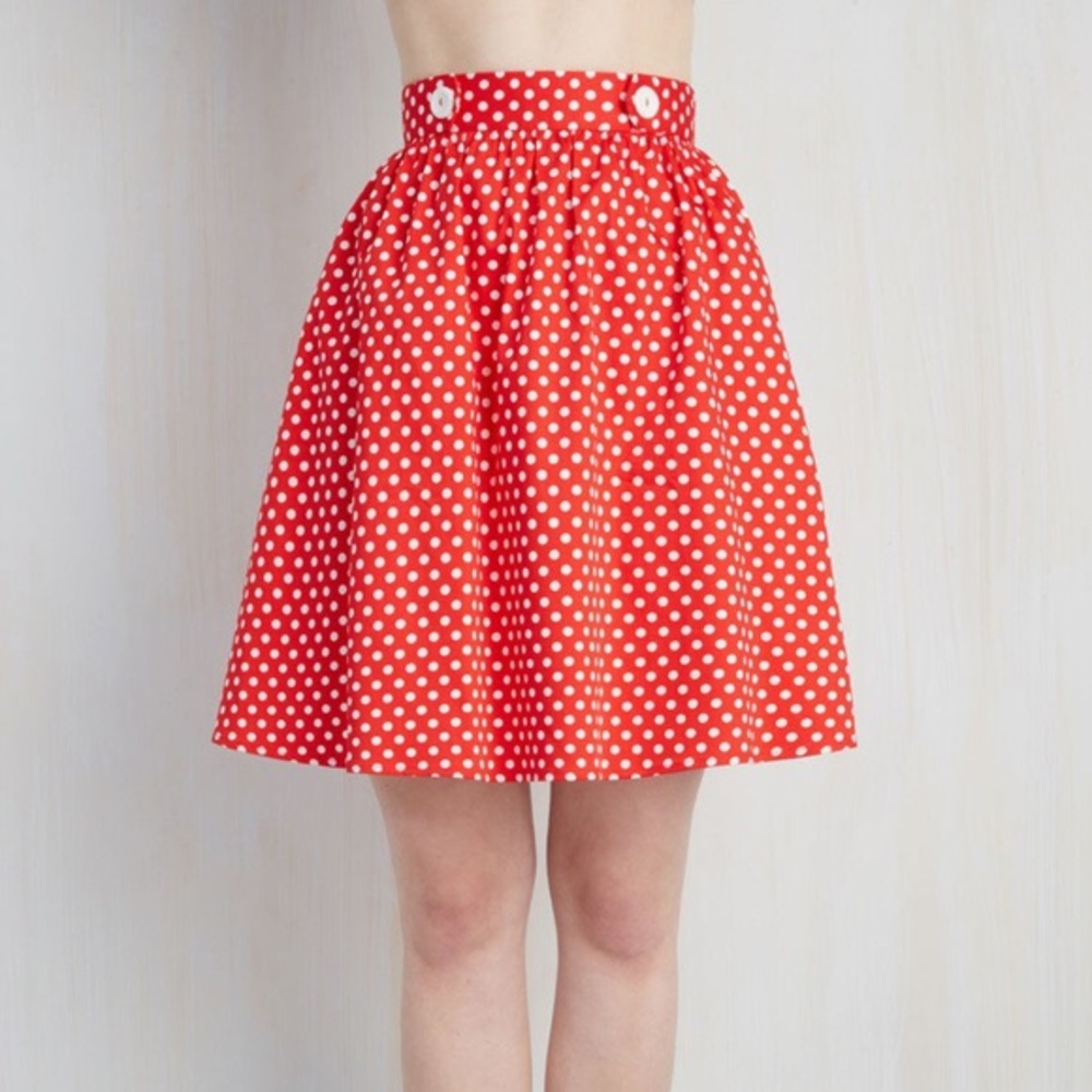 ModCloth polka dot skirt